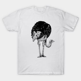 Line drawing - ostrich T-Shirt